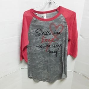Athletica she's in love with a boy size S shirt